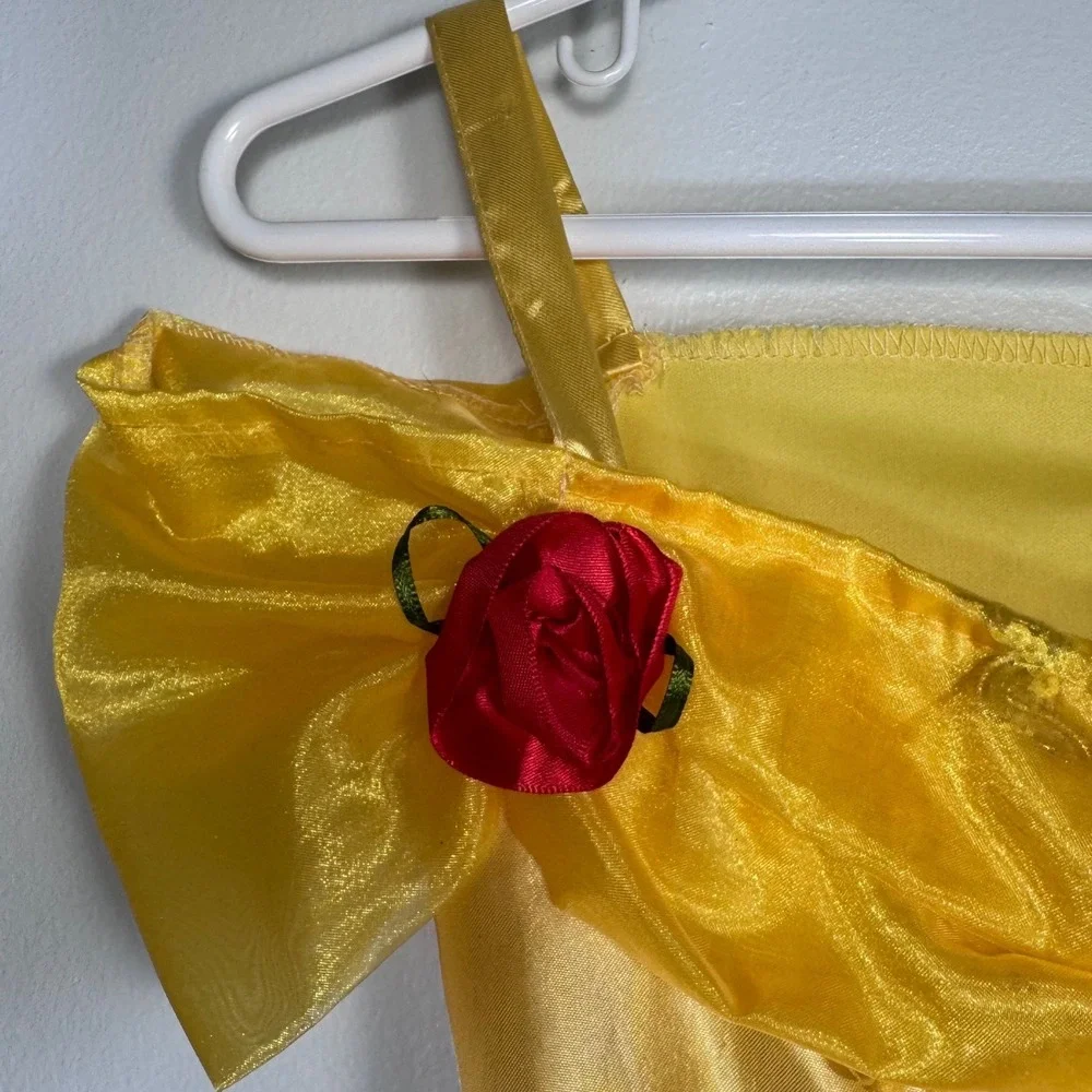 Disney Belle Beauty & the Beast Princess Costume Majestic Dress 4-6X Roses Gold